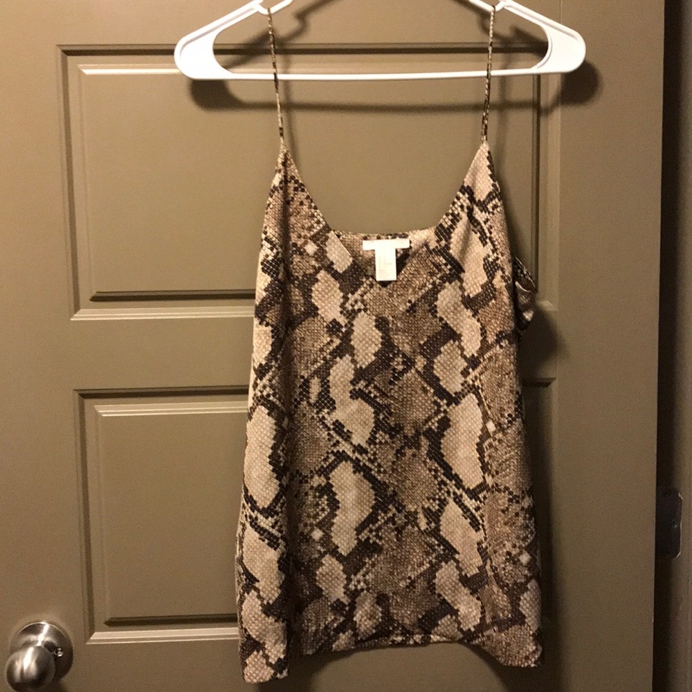 H&M Snakeskin print tank top